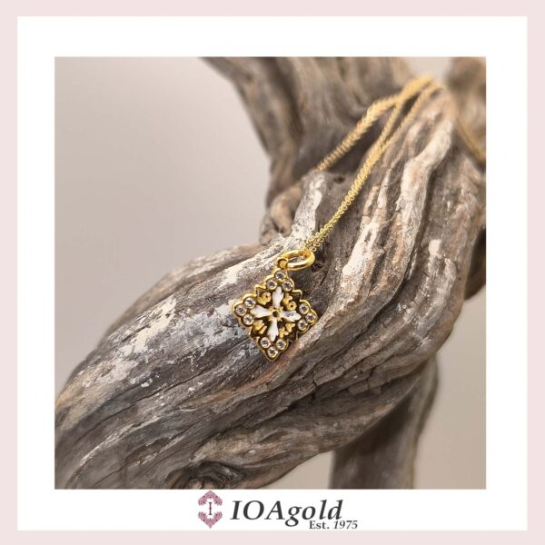 Gold pendant – Psw3.b-white