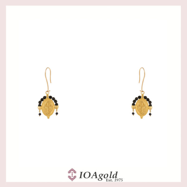 Christian Byzantium pendant/earrings ”Constantinato” – gold 14k -sku170