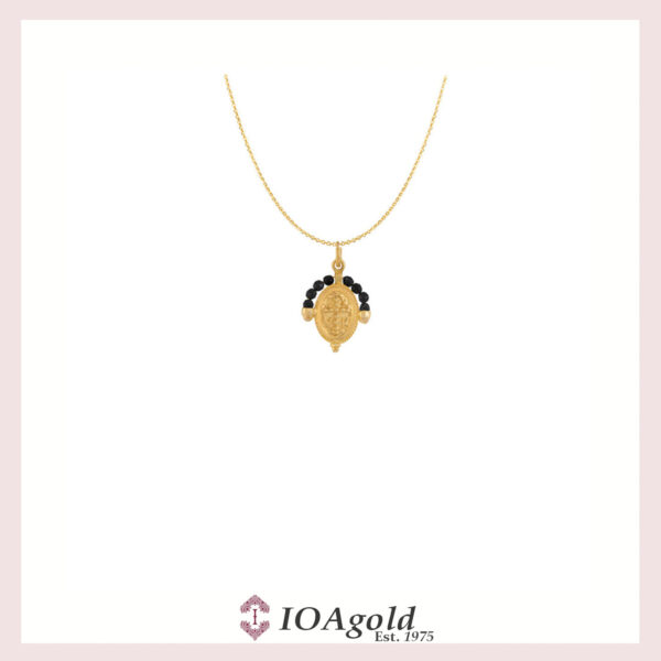 Christian Byzantium pendant/earrings ”Constantinato” – gold 14k -sku170