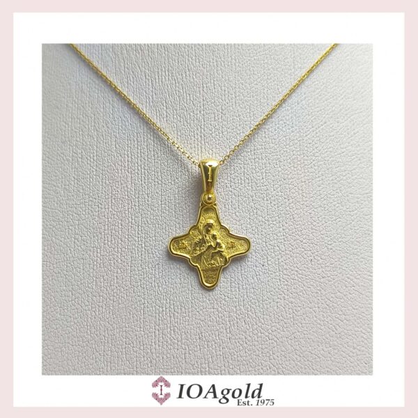 Mother of God – Gold 14k pendant – Crossy F.22 medium