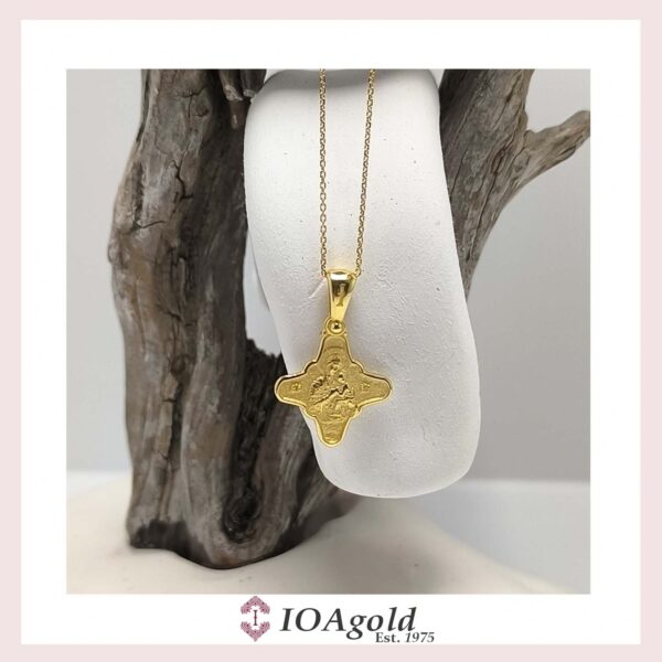 Mother of God – Gold 14k pendant – Crossy F.22 medium